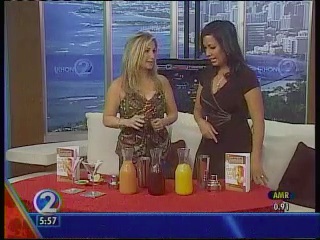 Party Girl diet Author Aprilaanne Hurley with KHON Co-Anchor Oleana Hue Shake Things Up Live on "Wake Up 2-Day" Live